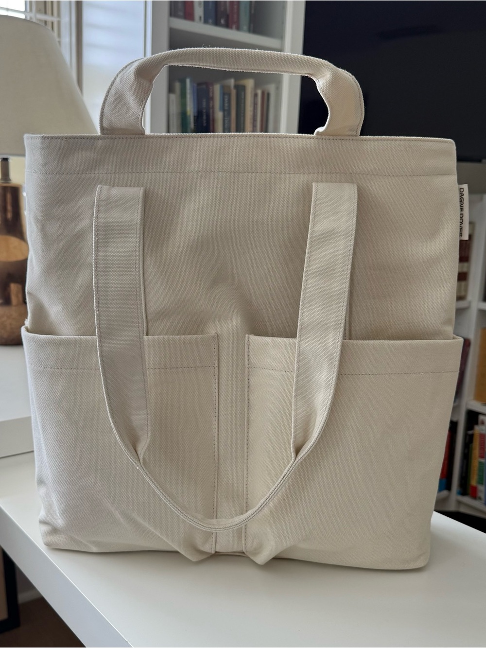 Dagne Dover Pacific Tote Canvas Tote Bag - Cream